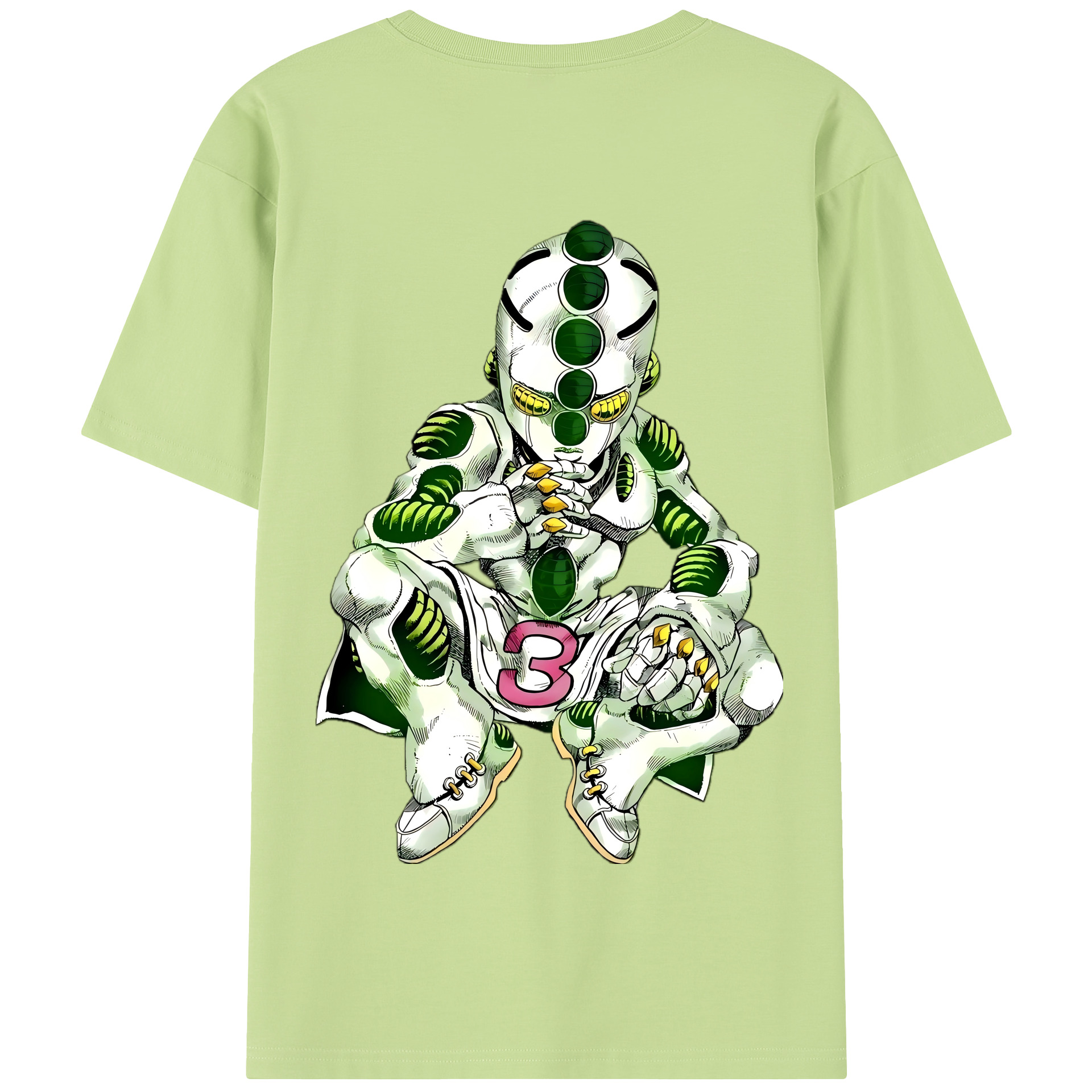 （画像用） ジョジョの奇妙な冒険 広瀨康一 JoJo's Bizarre Adventure Hirose Koichi 綿100％半袖Tシャツ（背面プリント）